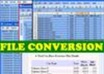 convert data file from/to html, doc, csv, xml, excel, plain text, etc