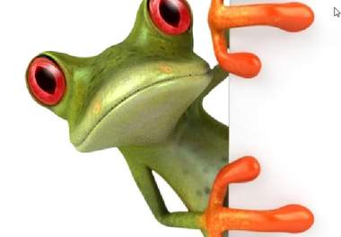 record your commercial, or personal, message on video, with Greenie, my animated cartoon frog, big1