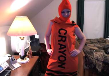 dance around in a crayon outfit, wish someone happy birthday or promote a business big1