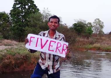 promote your site/ website/ product / company name and any other funny messages hold with crazy funny boy jumping and running river water big1