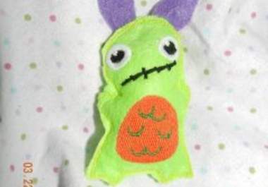 send you a handmade felt embroidered monster big1