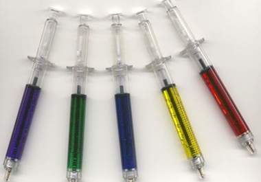 set of 5 syringe pens, includes shipping charge US, Canada buyers 2x and all other country buyers get for 3x the Gig big1