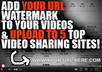 make 2 videos unique with your url Watermark and Upload each video to 5 top video sharing sites small1