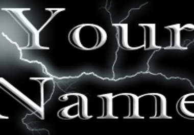 design your company name with lightening effect big1