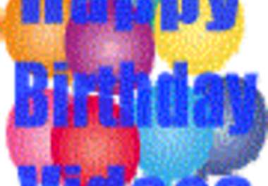 will create a top quality birthday video card and post