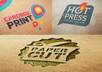 give a unique look to your logo/company name by papercut on grass/hot pressing/card box print with potoshop