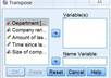 transpose 3 database to put columns into rows or rows into columns
