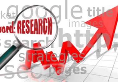 do keyword research analysis to provide you high traffic low competition keywords on your site niche big1