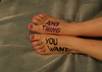 write whatever you like on my feet