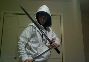 cut your message with a ninja sword then say your message big1