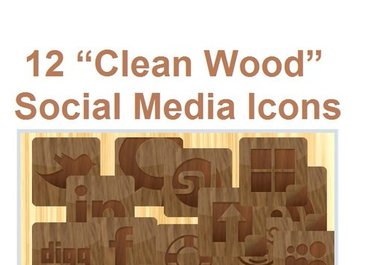 give you 12 "clean wood" Social Media Icons big1