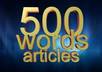 write an AMAZING, unique and effective article of 500 words for your website or blog small1