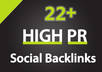 submit your website on 22 PR8 PR5 Social Media and Bookmark sites MANUALLY