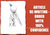 rewrite Articles or Blog posts