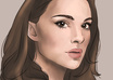 draw a portrait of you with simple line and color small1