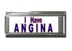 post free anywhere one medical alert superlink which says I Have Angina printed on it suitable for Italian Charm bracelets